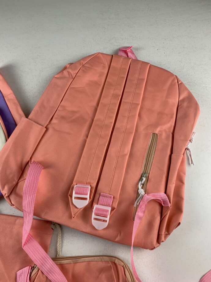 ⁦Set de Sacs Scolaires Kawaii 5 Pièces – Guiyu V2 – Rose et Mauve⁩ - الصورة ⁦5⁩