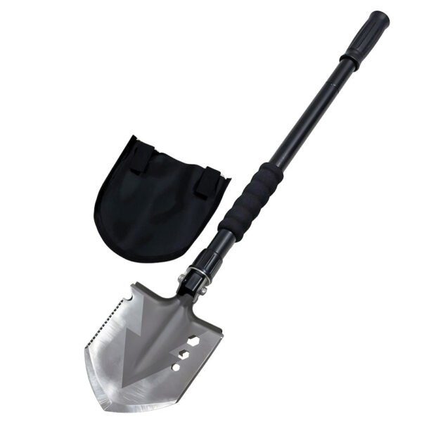 Pelle de Camping Pliable 28" – Multifonction en Acier Haute Teneur en Carbone