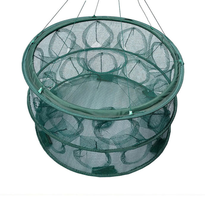 ⁦: Piège de Pêche à Lancer à la Main – Nylon Résistant 2 Étages⁩ - الصورة ⁦8⁩