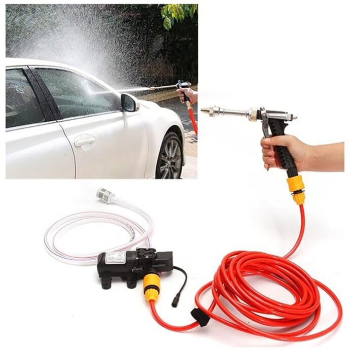 ⁦: Nettoyeur Haute Pression 130 PSI – Kit de Lavage Portable 12V pour Voiture⁩ - الصورة ⁦10⁩