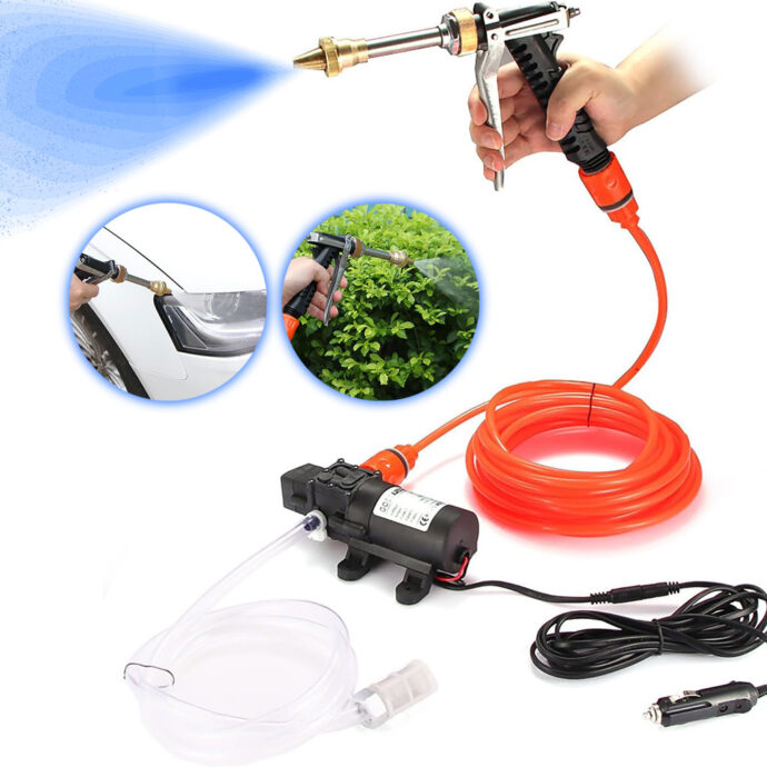 : Nettoyeur Haute Pression 130 PSI – Kit de Lavage Portable 12V pour Voiture