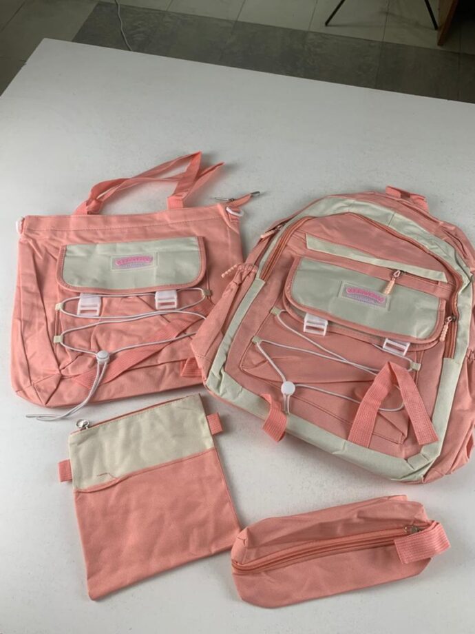 ⁦Ensemble sac à dos Kawaii GUORANCHAO  4 pièces pour adolescents – Rose⁩ - الصورة ⁦4⁩
