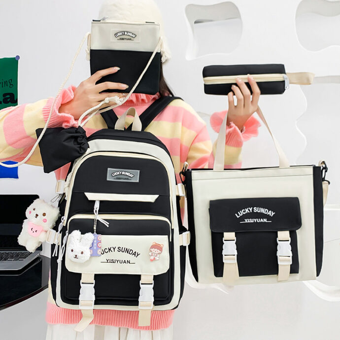 ⁦Ensemble 4Pcs Sacs Kawaii vert GUORANCHAO – Confortable⁩ - الصورة ⁦3⁩