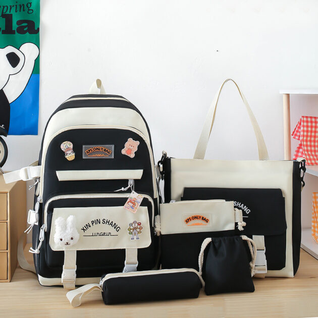 Ensemble 4Pcs Sacs Kawaii noir GUORANCHAO – Confortable