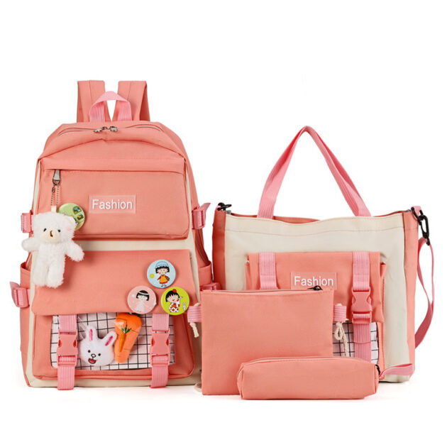 Sac à Dos Kawaii 4-en-1 HAOLIDA V1 –  Rose