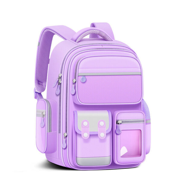 Grand Sac à Dos Enfant  pour École Primaire – Mauve