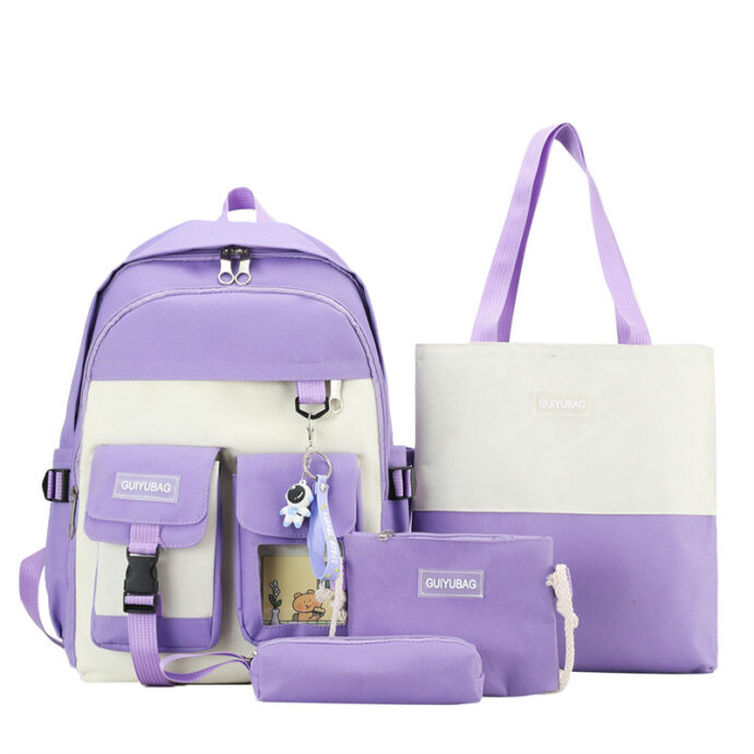 ⁦Kit Scolaire 4-en-1 Kawaii pour Filles – Guiyu V3- Rose⁩ - الصورة ⁦2⁩