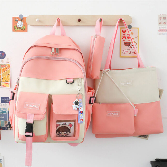 ⁦Kit Scolaire 4-en-1 Kawaii pour Filles – Guiyu V3- Noir⁩ - الصورة ⁦3⁩