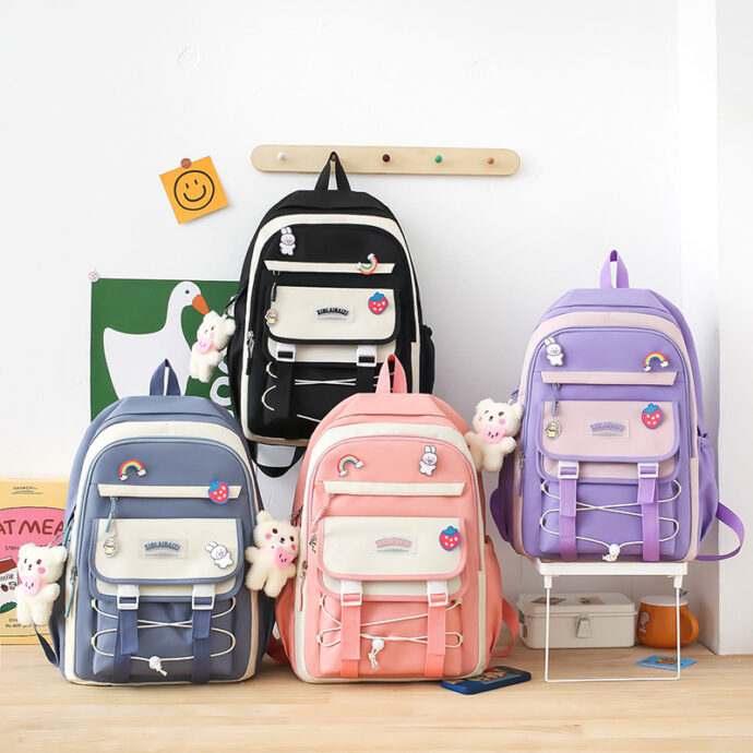 ⁦Ensemble 4Pcs Sacs Kawaii vert GUORANCHAO – Confortable⁩ - الصورة ⁦2⁩