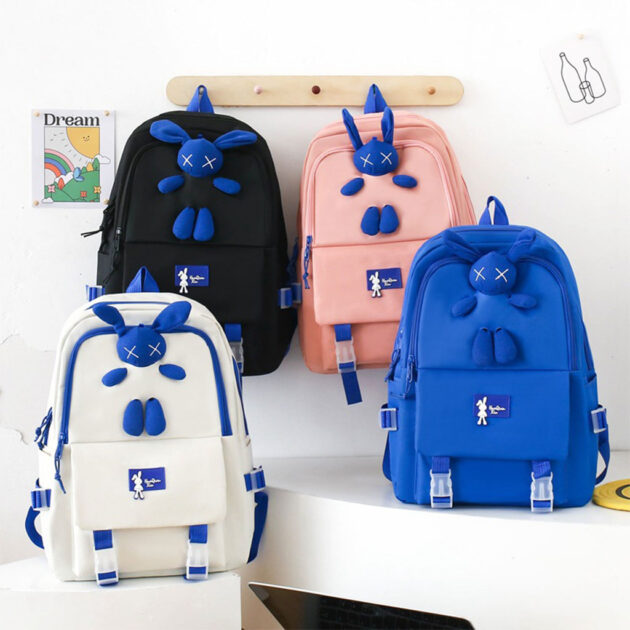 Ensemble de Sacs d’École Kawaii 4PCS Lapin