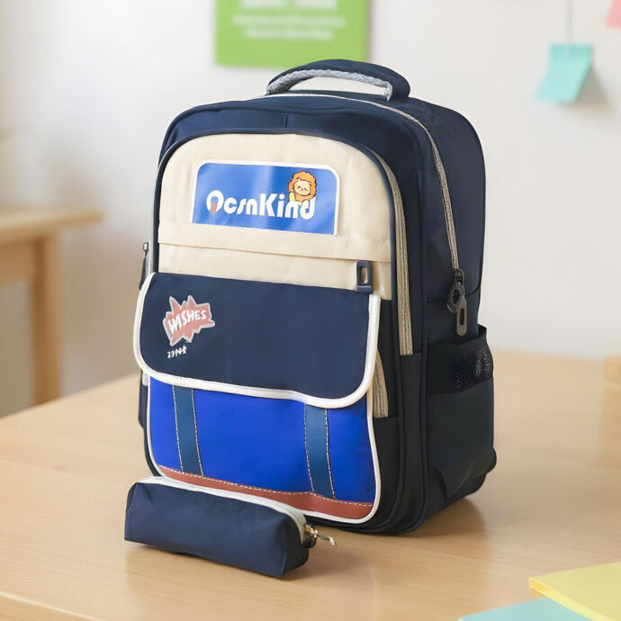 ⁦Sac à Dos Enfant avec Trousse – ROSE⁩ - الصورة ⁦4⁩