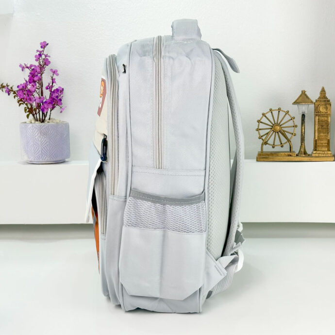 ⁦Sac à Dos Enfant avec Trousse – Gris⁩ - الصورة ⁦3⁩