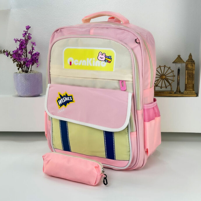 ⁦Sac à Dos Enfant avec Trousse – ROSE⁩ - الصورة ⁦6⁩