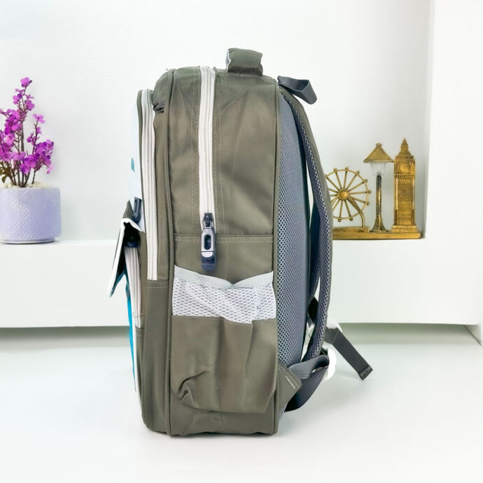 ⁦Sac à Dos Enfant avec Trousse – Vert Militaire⁩ - الصورة ⁦4⁩