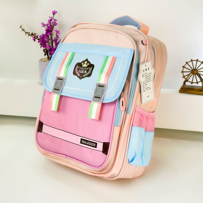 ⁦Sac à Dos Enfant avec Trousse – Rose⁩ - الصورة ⁦3⁩