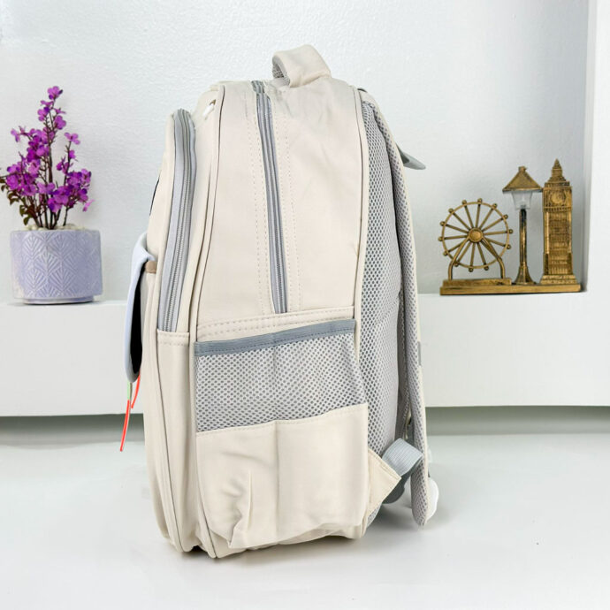 ⁦Sac à Dos Scolaire avec Trousse – Modèle Enfant 2605 Beige⁩ - الصورة ⁦7⁩