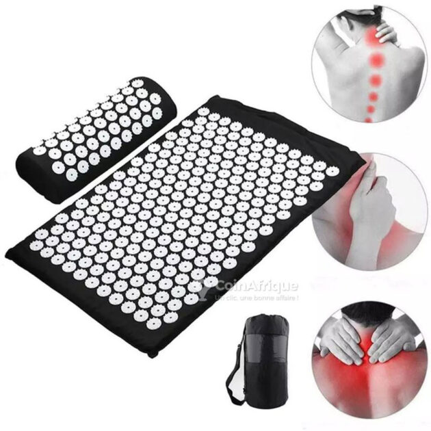 Tapis d’Acupression et Oreiller avec Sac – Soulagement Douleurs & Relaxation