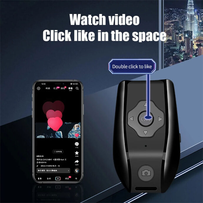 ⁦: Télécommande Sans Fil Multifonction pour Telephone, Photos et Vidéos – Rechargeable Type-C⁩ - الصورة ⁦2⁩