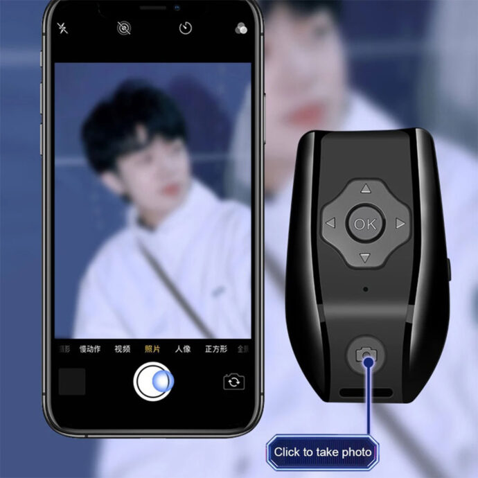 ⁦: Télécommande Sans Fil Multifonction pour Telephone, Photos et Vidéos – Rechargeable Type-C⁩ - الصورة ⁦4⁩