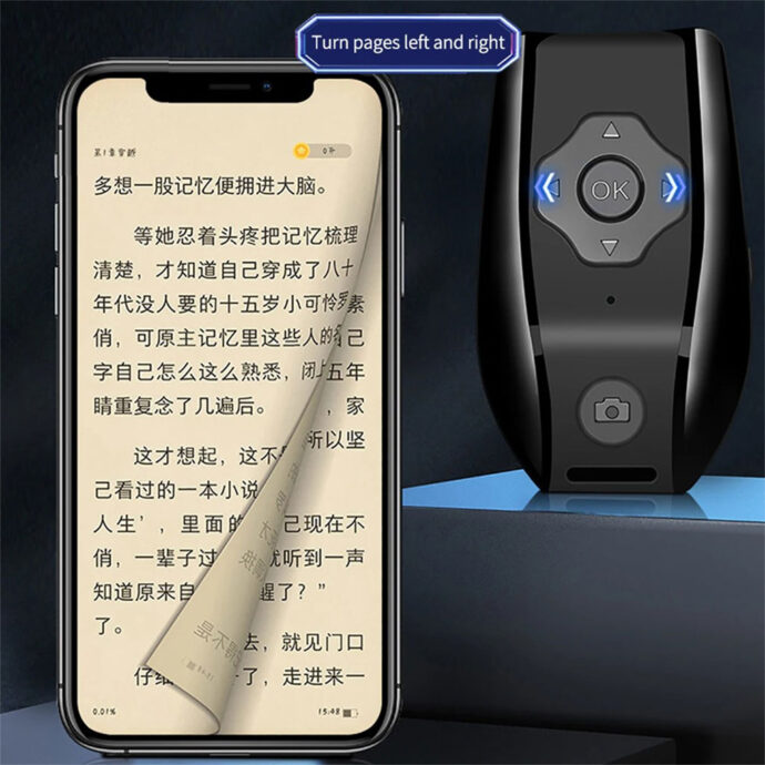 ⁦: Télécommande Sans Fil Multifonction pour Telephone, Photos et Vidéos – Rechargeable Type-C⁩ - الصورة ⁦5⁩