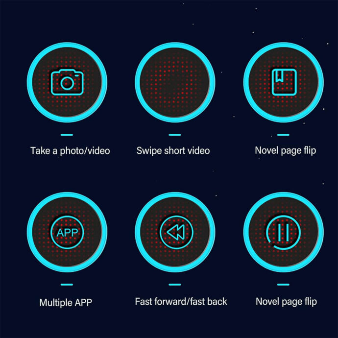 ⁦: Télécommande Sans Fil Multifonction pour Telephone, Photos et Vidéos – Rechargeable Type-C⁩ - الصورة ⁦6⁩