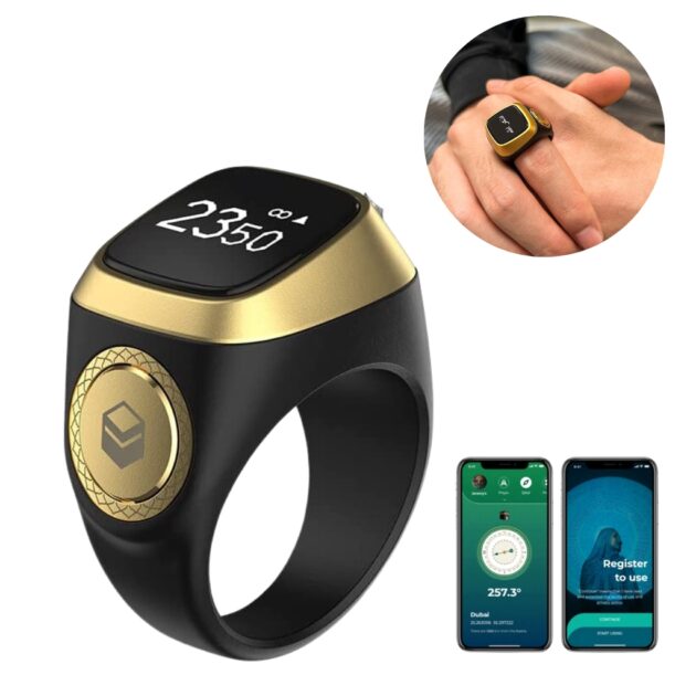 Bague Intelligente Zikr1 Bluetooth – Écran OLED خاتم التسبيح الالكتروني الذكي