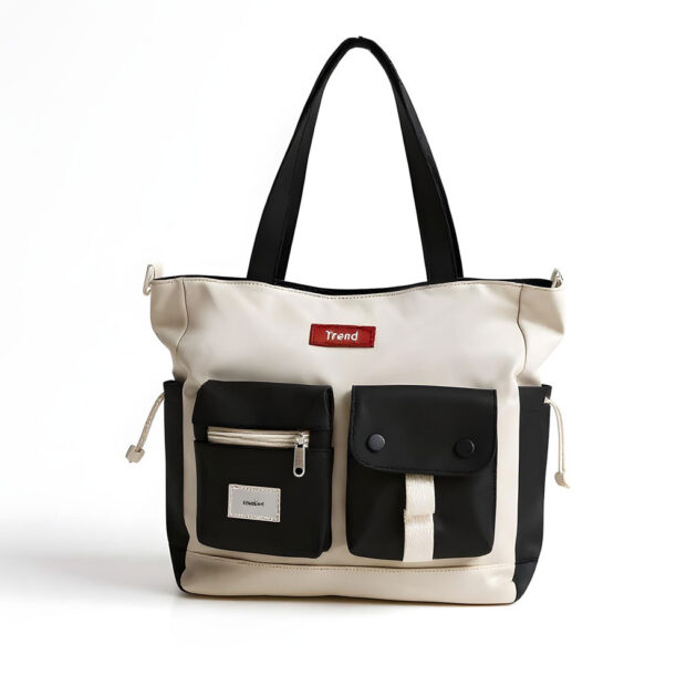 Sac Fourre-Tout Style Coréen Moderne et Fonctionnel  – Noir