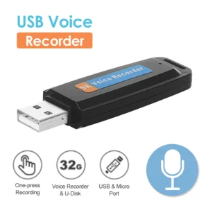 Enregistreur Vocal USB Portable – enregistrements clairs et précis