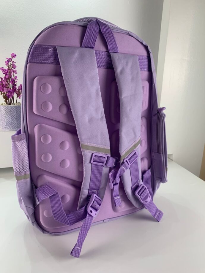 ⁦Grand Sac à Dos Enfant  pour École Primaire – Mauve⁩ - الصورة ⁦8⁩