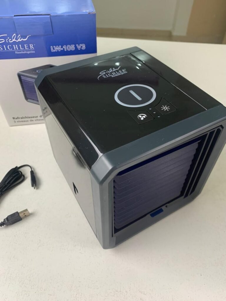 Refroidisseur d’Air Évaporatif 3-en-1 – Ventilateur, Humidificateur et Purificateur USB