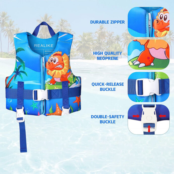⁦Gilet de Natation Réglable Enfant – Sécurité et Confort dans l’Eau⁩ - الصورة ⁦3⁩
