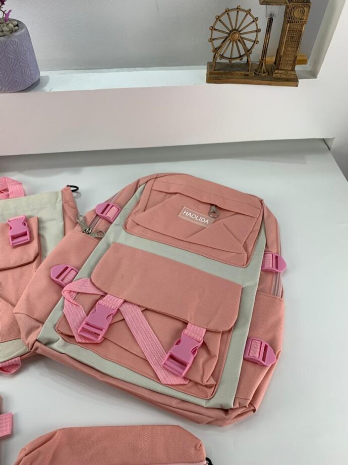 ⁦Ensemble de Sacs d’École 4 Pièces Kawaii HAOLIDA V2 – Rose⁩ - الصورة ⁦4⁩