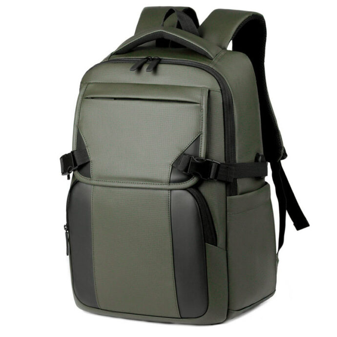 Sac à dos organisé vert 15,6" – Style moderne, rangement optimisé