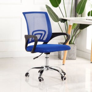 Chaise de Bureau Ergonomique avec Support Lombaire blue