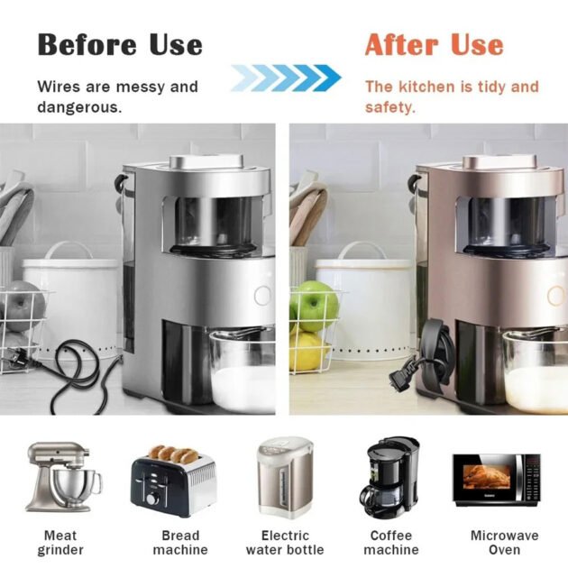 Organisateur de Câbles Universel – Design Élégant et Installation Sans Perçage