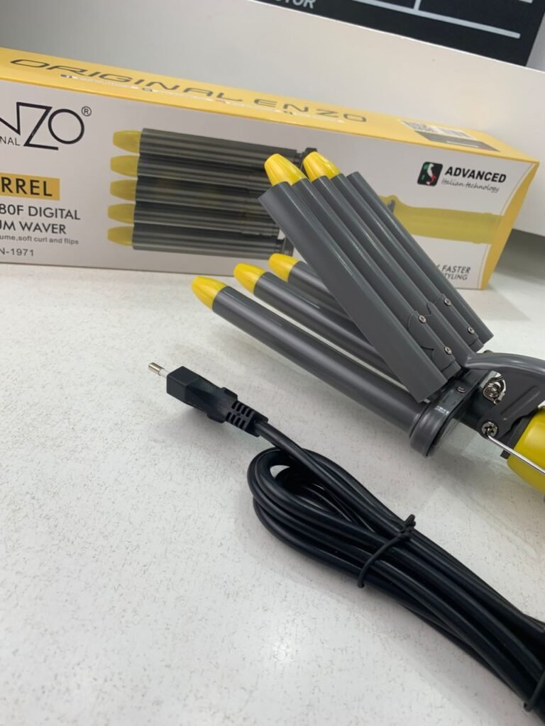 Sèche-cheveux ENZO - Fer et Boucleur en Céramique à 5 Barils