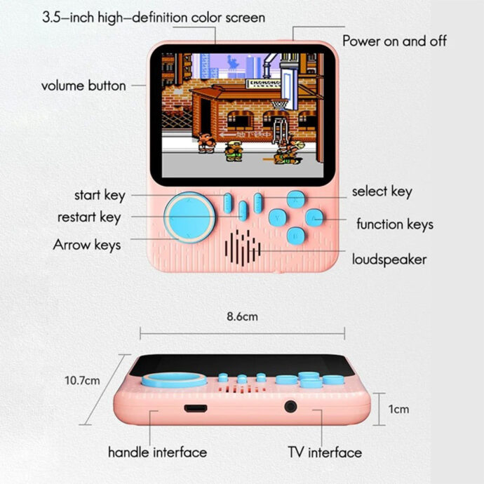 ⁦Mini Console Retro Portable – Plus de 650 jeux classiques⁩ - الصورة ⁦3⁩