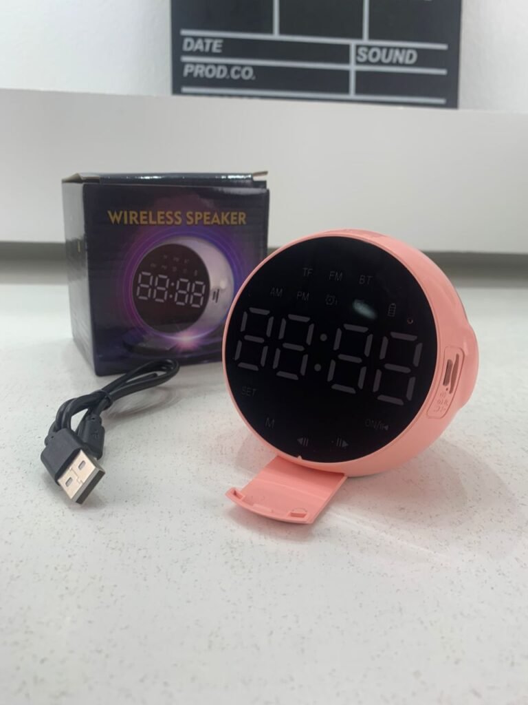 Haut-Parleur Bluetooth et Réveil de Bureau LED Numérique – Enceinte Bluetooth