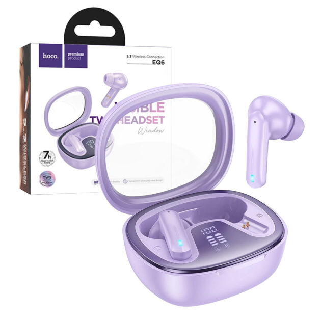 Écouteurs Bluetooth 5.3 avec Boîte de Charge Transparente – Son Pur et Batterie Longue Durée