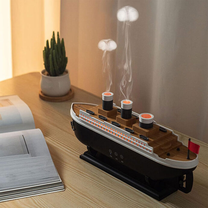 ⁦Diffuseur d’Humidificateur Aromatique en Forme de Vieux Bateau⁩ - الصورة ⁦2⁩