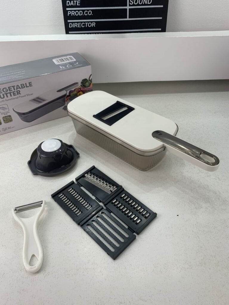 Râpe et trancheur multifonction professionnel – 6 lames en acier inoxydable