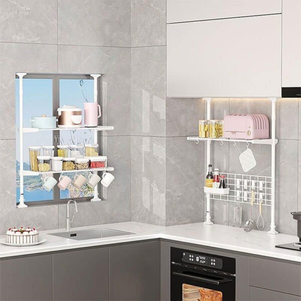 Étagère de Rangement Multifonctionnelle à Hauteur Réglable