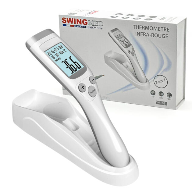 SwingMed Thermomètre infrarouge frontal 3 en 1