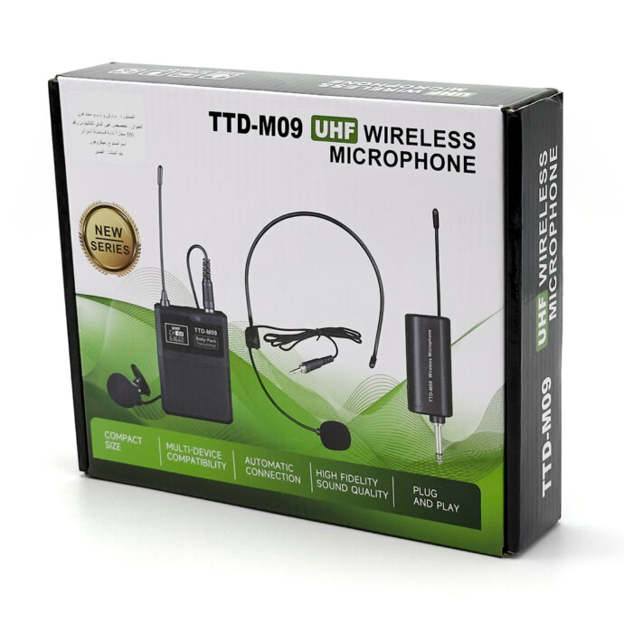 ⁦Microphone sans fil UHF professionnel – TTD M09 Rechargeable⁩ - الصورة ⁦3⁩