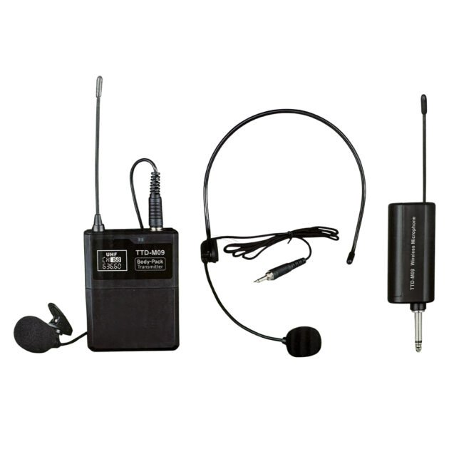 Microphone sans fil UHF professionnel – TTD M09 Rechargeable