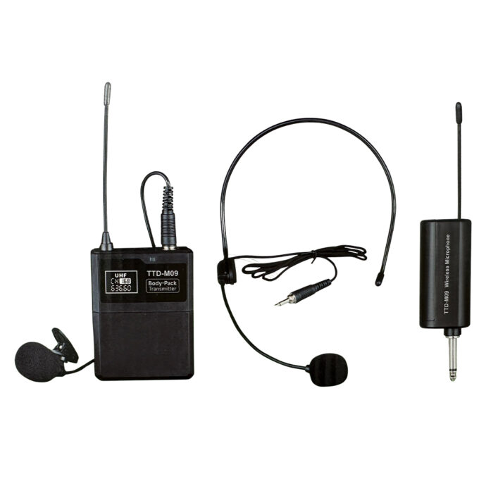 ⁦Microphone sans fil UHF professionnel – TTD M09 Rechargeable⁩ - الصورة ⁦2⁩