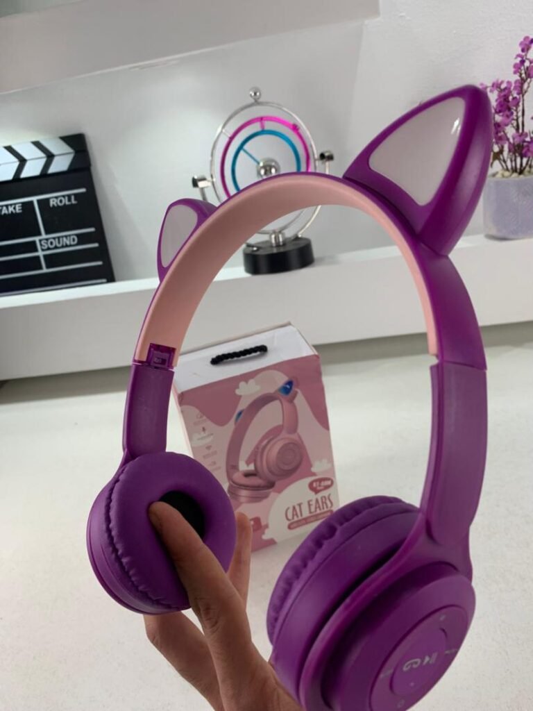 Casque Bluetooth à Oreilles de Chat avec LED