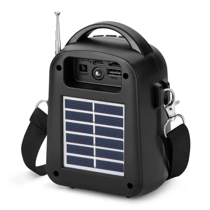 ⁦Haut-Parleur Bluetooth portable avec énergie solaire et radio FM⁩ - الصورة ⁦2⁩