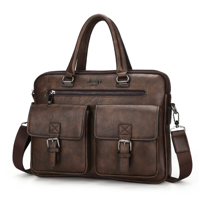 ⁦Sac a main d’affaires en cuir synthétique luxe – Élégante et fonctionnelle⁩ - الصورة ⁦2⁩