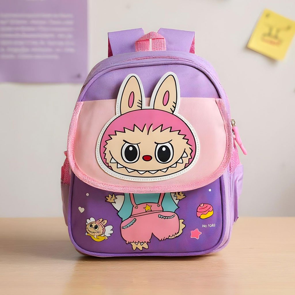 Sac à Dos Enfants Labubu MAUVE – Mignon, Léger et Pratique pour École